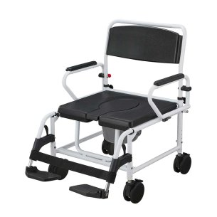 XXL Toalettstol med hjul – upp till 270 kg
